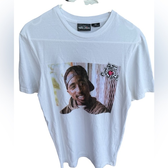 Poetic Justice Graphic T-Shirt Tupac Women’s Tee SZ Small Columbia Pictures,Rap - Picture 5 of 12